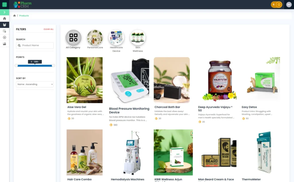 Wellness management module banner highlighting patient wellness programs, preventive care tracking, health campaign coordination, appointment scheduling, communication tools, and engagement monitoring within the PharmCRM platform