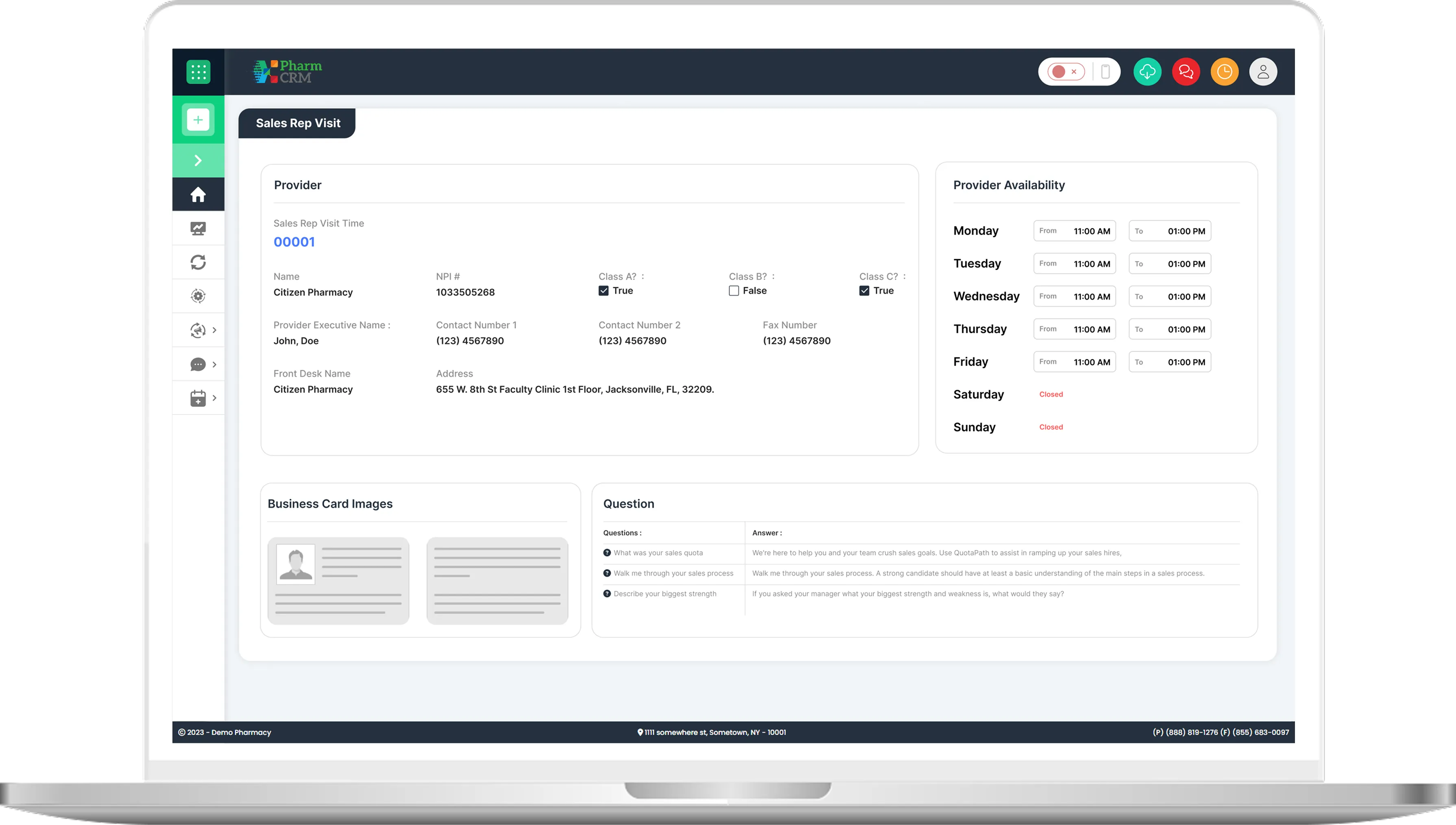 Laptop illustration representing the sales representative management module in PharmCRM, symbolizing digital tools for tracking sales performance, client interactions, territory activity, customer engagement dashboards, and mobile workforce support
