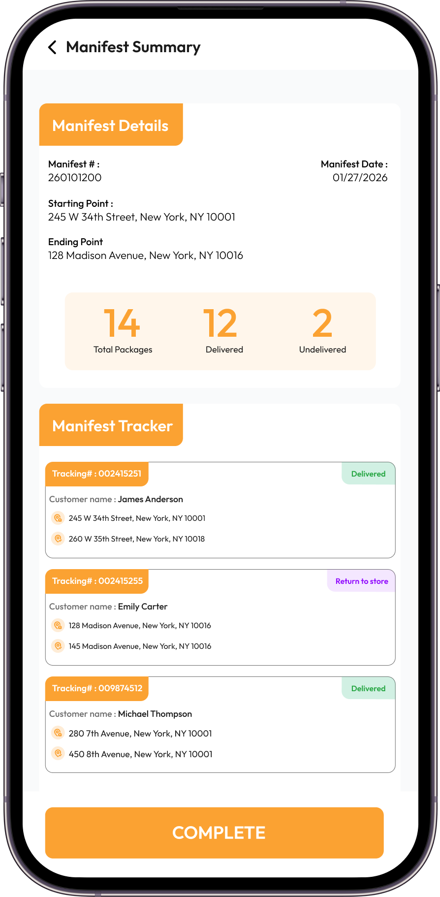 Delivery App — Track Every Drop-Off